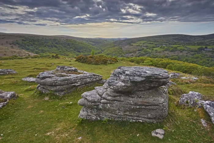 Framed Print : A massive granite boulder Print on Bench Tor Framed Print : A massive granite boulder Print on Bench Tor