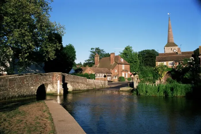 Framed Print : Medieval Bridge Print, Eynsford River Darent Scene Framed Print : Medieval Bridge Print, Eynsford River Darent Scene