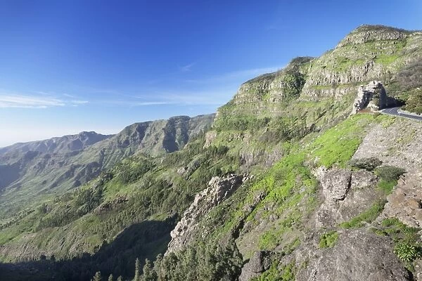 Mirador de Roques, Degollada de Agando, La Gomera, Canary Islands, Spain, Europe