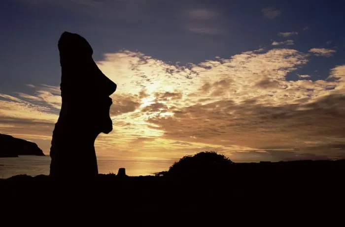 Framed Print : Easter Island Moai Print Framed Print : Easter Island Moai Print