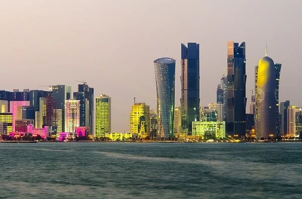 Modern skyline, Doha, Qatar, Middle East