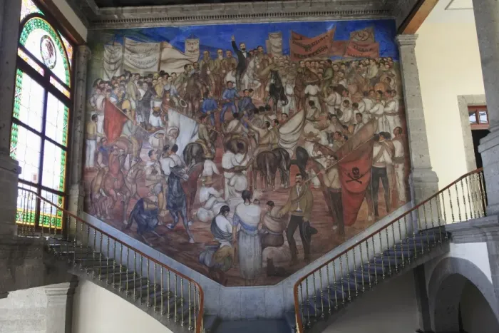 Framed Print : Chapultepec Castle Mural Print, Mexico City
