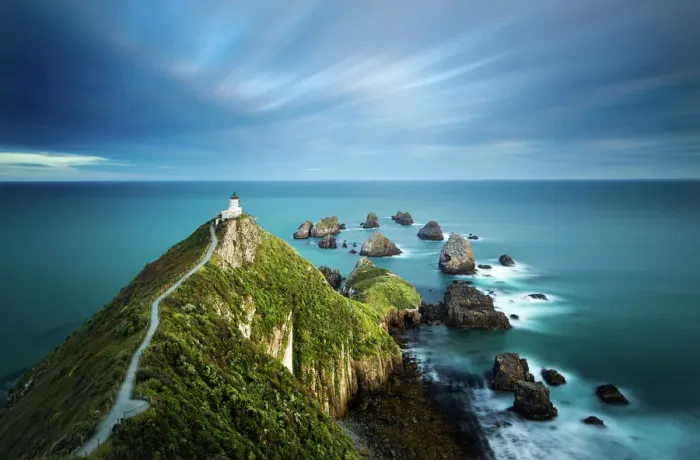 Framed Print : Nugget Point Lighthouse Print Framed Print : Nugget Point Lighthouse Print