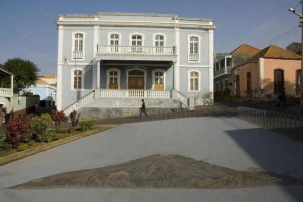 Old colonial style building, Sao Filipe, Fogo (Fire), Cape Verde Islands, Africa