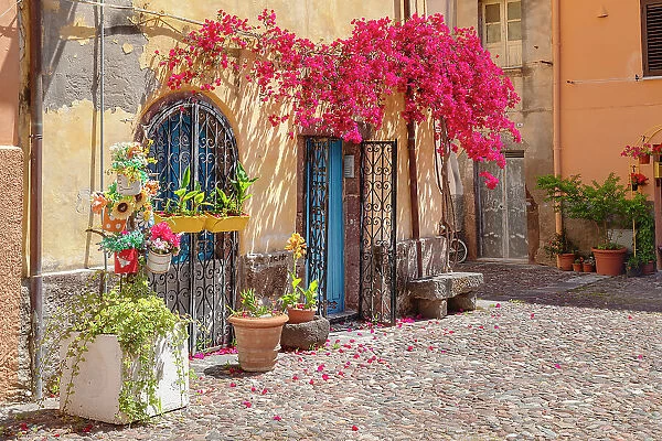 Old town of Bosa, Oristano district, Sardinia, Italy, Mediterranean, Europe
