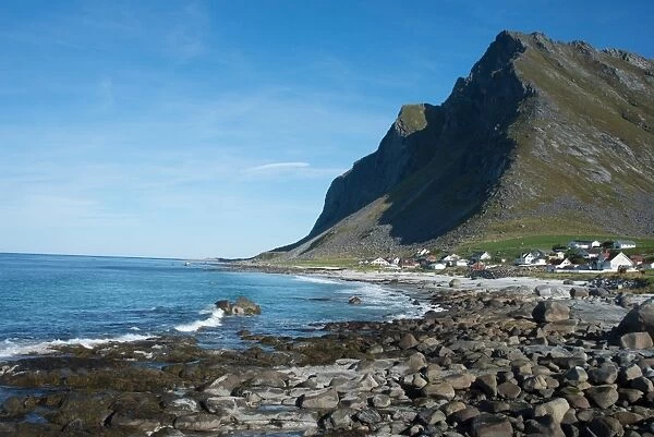 Overlooking Vikten, Lofoten Islands, Nordland, Norway, Scandinavia, Europe
