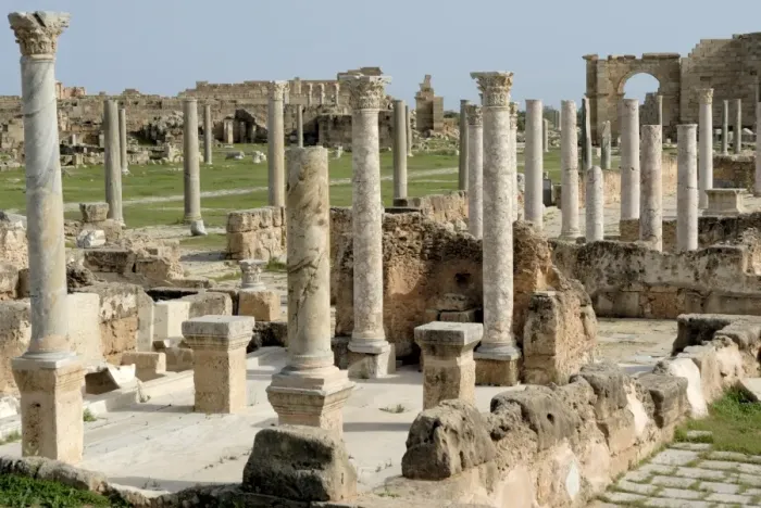 Framed Print : Hadrianic Bath Print, Leptis Magna