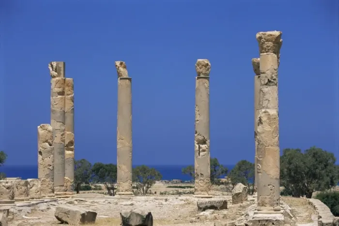 Framed Print : Print of Ancient Palace Columns in Tolemaide, Libya Framed Print : Print of Ancient Palace Columns in Tolemaide, Libya