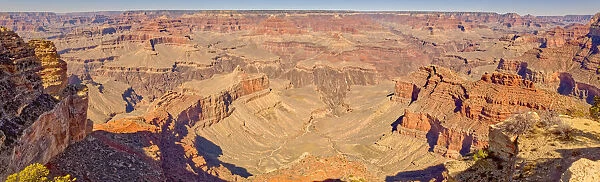Panorama of Grand Canyon viewed from Powell Point along the Hermit Road