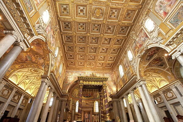 The Papal Basilica of Santa Maria Maggiore on the Esquiline Hill, Rome