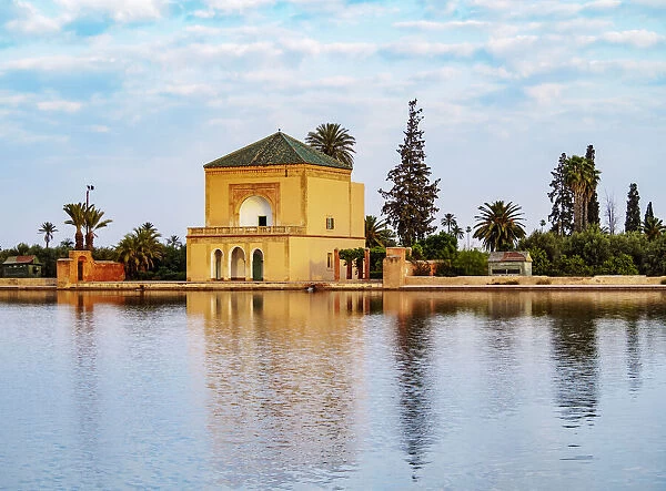 The pavilion in the Menara Gardens, Marrakesh, Marrakesh-Safi Region, Morocco