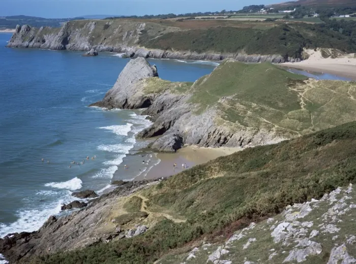 Framed Print : Pennard Cliffs Pobbles Beach Print Framed Print : Pennard Cliffs Pobbles Beach Print