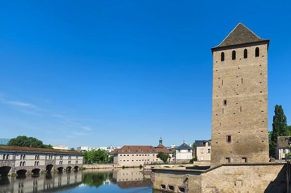 Ponts Couverts over Ill Canal, Strasbourg, Alsace, Bas-Rhin Department, France, Europe