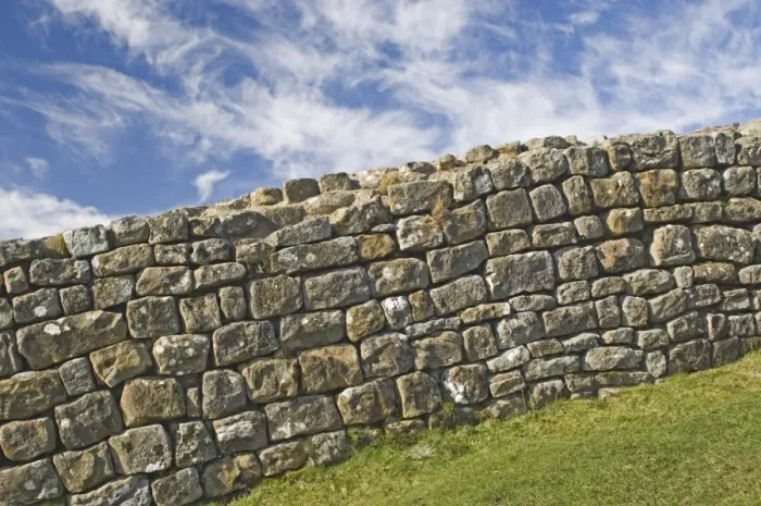 Framed Print : A Print of Original Hadrian's Wall with Visible Chisel Marks Framed Print : A Print of Original Hadrian's Wall with Visible Chisel Marks