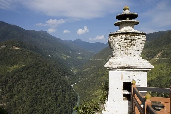 Puna Tsang River, Trongsa Dzong, Trongsa, Bhutan, Asia