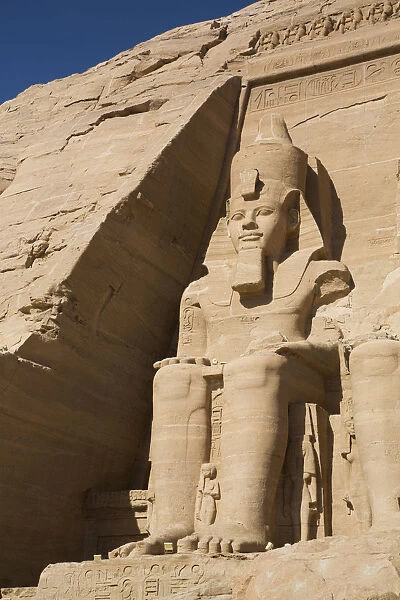 Ramses II statue, Ramses II Temple, UNESCO World Heritage Site, Abu Simbel, Nubia, Egypt