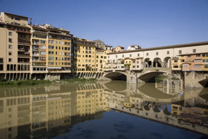 Framed Print : Ponte Vecchio Reflections Print, Florence, Italy Framed Print : Ponte Vecchio Reflections Print, Florence, Italy