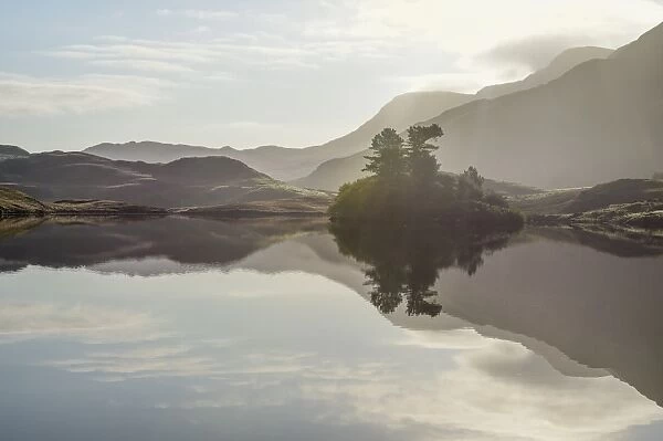 Reflections, Cregannen Lake, Dolgellau, Gwynedd, North Wales, United Kingdom, Europe