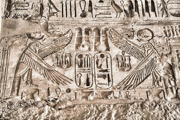 Relief of Vultures, Temple of Ramses III, Karnak Temple Complex