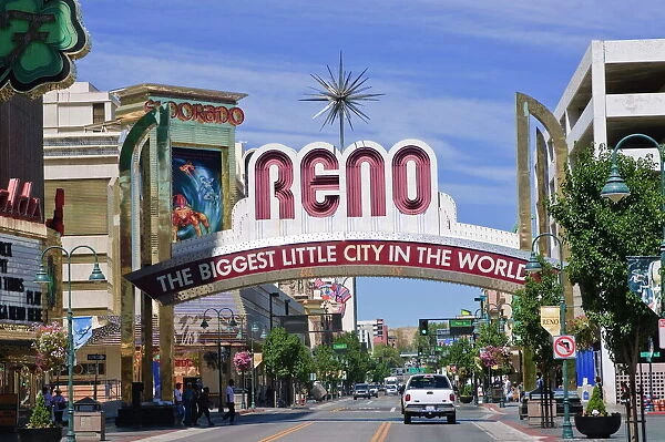 Reno Main Street scene, Reno, Nevada, United States of America, North America