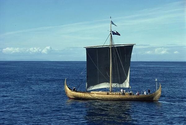 Replica of the Gokstad Viking ship, Norway, Scandinavia, Europe