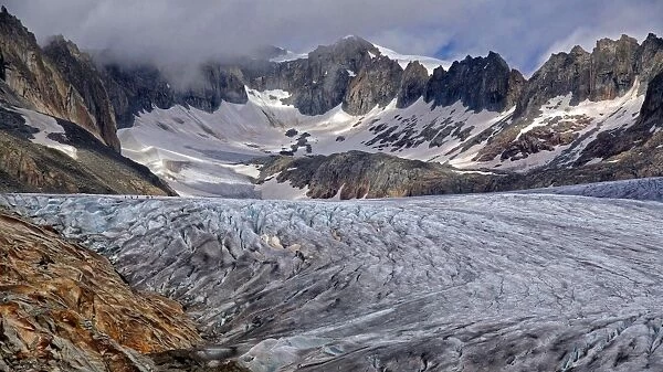 Rhone Glacier at Furka Pass, Canton of Valais, Swiss Alps, Switzerland, Europe
