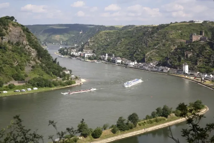Framed Print : River Rhine Gorge Print from Loreley Framed Print : River Rhine Gorge Print from Loreley