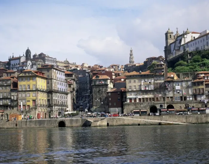 Framed Print : Riverfront Print of Douro River, Oporto Framed Print : Riverfront Print of Douro River, Oporto