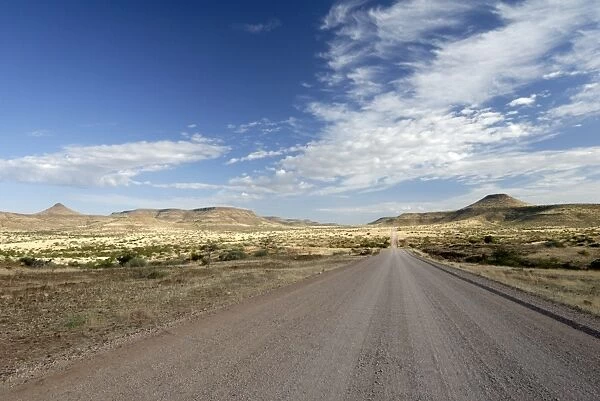 Road leading through Kaokoland, Namibia, Africa