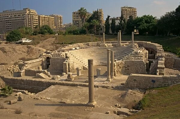 Roman amphitheatre, Alexandria, Egypt, North Africa, Africa