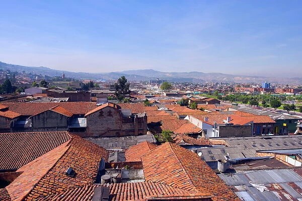 Rooftop city view, Bogota, Colombia, South America