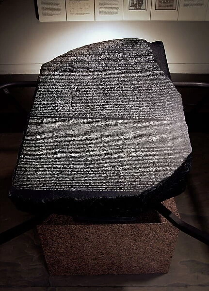 London,　Print　Museum,　Framed　British　Stone,　Rosetta　The　of　England