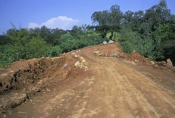 Rough road between Nekemte and Goulisoo, Oromo area, Welega state, Ethiopia, Africa