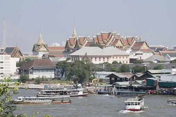The Royal Palace with the Chao Phraya river, Bangkok, Thailand, Southeast Asia, Asia