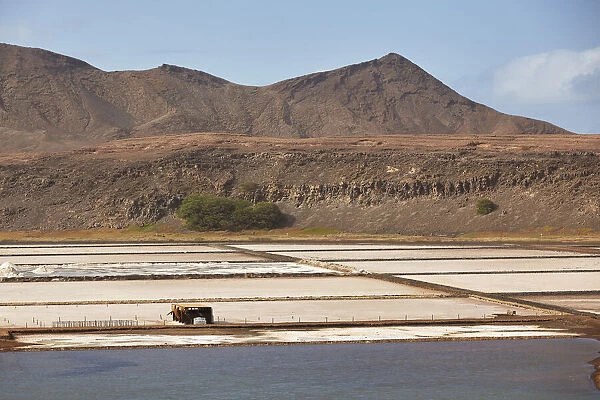 Salinas, salt pans in northeast Sal, Cape Verde Islands, Atlantic, Africa
