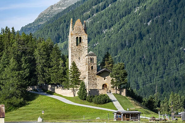 San Gian church, Engadine, Graubunden, Switzerland, Europe