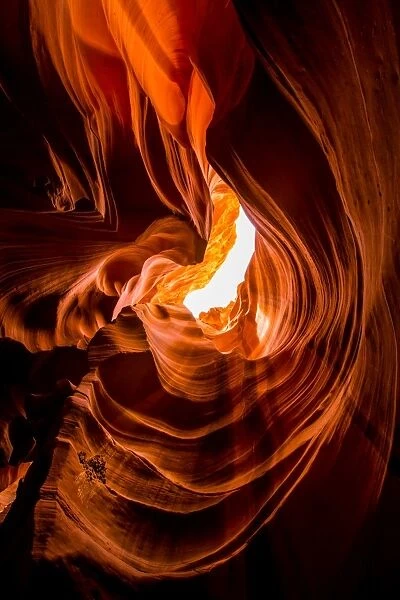 Sandstone sculpted walls, Upper Antelope Canyon, Arizona, United States of America
