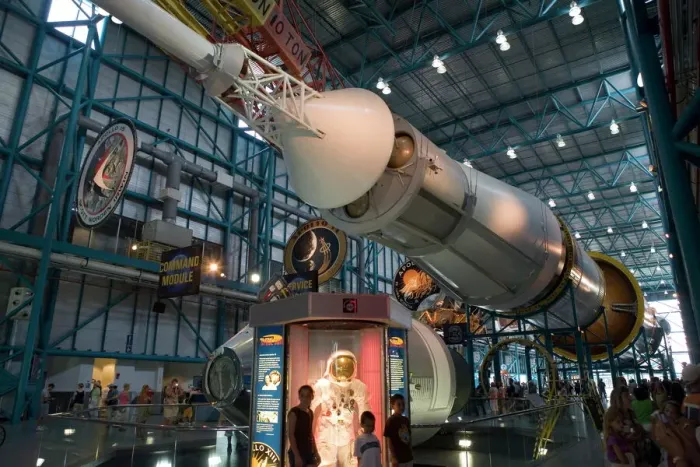 Framed Print : Saturn V Rocket Print with Apollo 13 Space Suit and Modules Framed Print : Saturn V Rocket Print with Apollo 13 Space Suit and Modules