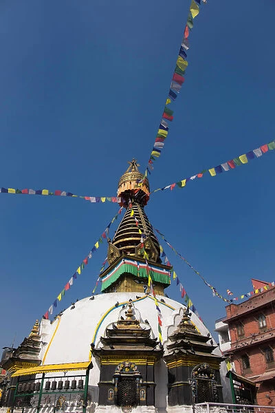 Shree Gha Buddhist Stupa, Thamel, Kathmandu, Nepal, Asia