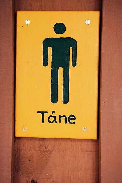 Sign on washroom door, New Zealand, Pacific