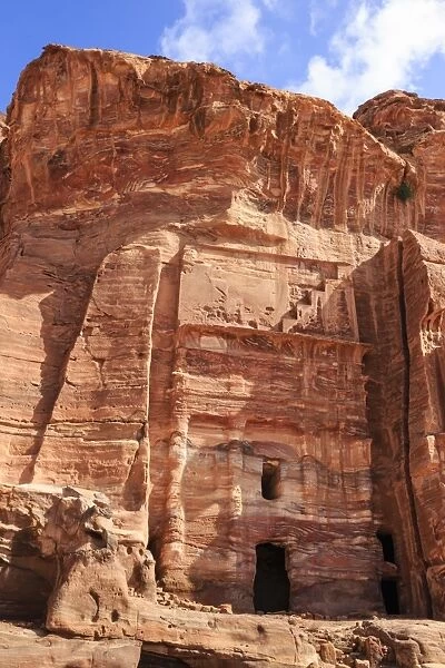 Silk Tomb, Royal Tombs, Petra, UNESCO World Heritage Site, Jordan, Middle East