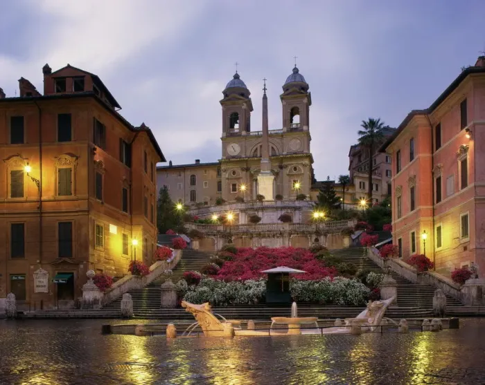 Framed Print : Evening Print of the Spanish Steps, Rome Framed Print : Evening Print of the Spanish Steps, Rome