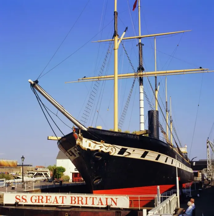 Framed Print : SS Great Britain Print - Historical Ship Artwork