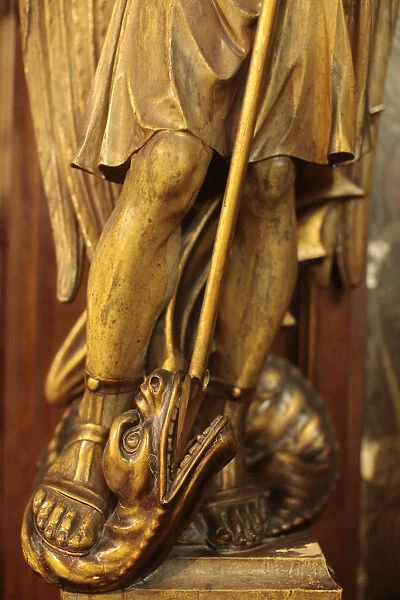 St. Michael slaying the dragon, Sainte-Marie des Batignolles church, Paris, France
