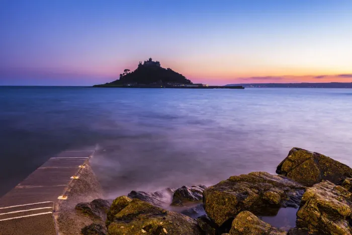 Framed Print : St. Michaels Mount Castle Print at Sunset, Cornwall England Framed Print : St. Michaels Mount Castle Print at Sunset, Cornwall England