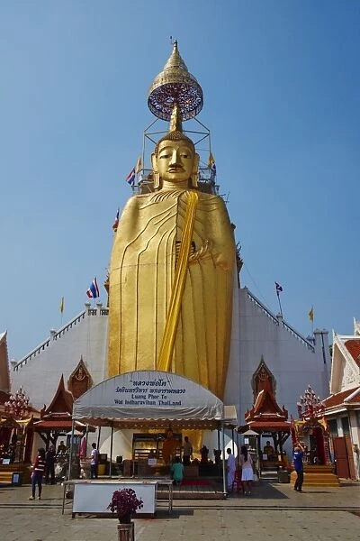 Standing Buddha, Wat Saket Temple, Bangkok, Thailand, Southeast Asia, Asia