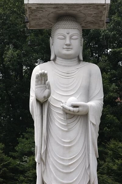Statue of Maitreya, Buddha of the Future, Bongeunsa temple, Seoul, South Korea, Asia
