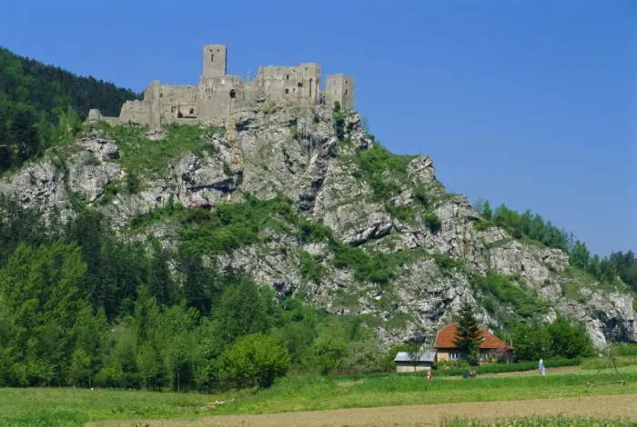 Framed Print : Strecno Castle Print, Vah Valley Landscape Framed Print : Strecno Castle Print, Vah Valley Landscape
