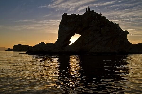 Sunset, Isla Catalina, Gulf of California (Sea of Cortez), Baja California Sur, Mexico, North America