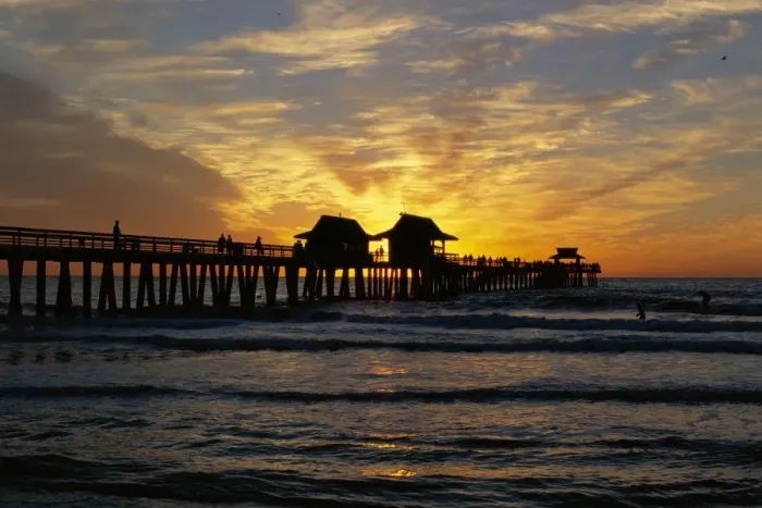Framed Print : Naples Pier Sunset Print Framed Print : Naples Pier Sunset Print
